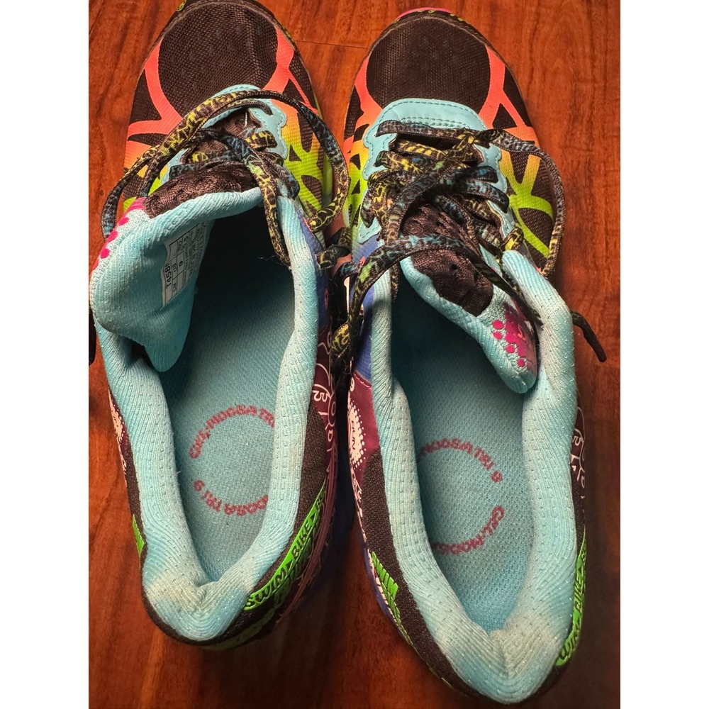 Asics Womens Gel-Noosa Tri 9 Running Shoes Multicolor Black T458N Lace Up 9 M - Picture 7 of 8